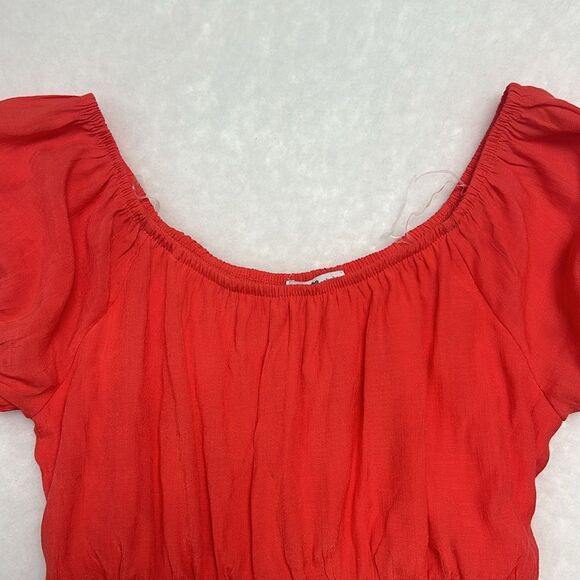 Love wish crop top Waist tie-ups Sz L minimalist - Picture 2 of 7